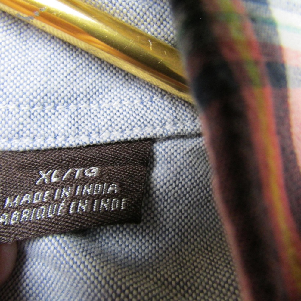Black Brown 1826 Shirt Mens XL Multicolor Plaid Short Sleeve Button Front Casual - Picture 7 of 10